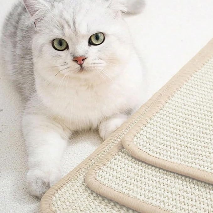 Cat Scratching Mat Pastable Natural Sisal Pad Grinding Claws Mat and Anti-Slip Carpet for Cat Grinding Claws and Furniture Protecting Carpet Sofas (Extra Large)