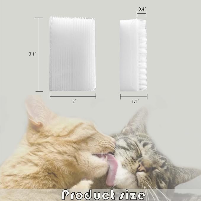2PC Soft Cat Brush for Grooming - Gentle Cat Tongue Brush with1300+Barbed Serrations, Brushes for Sensitive Cats-Lightweight, gentle, Perfect for Daily Grooming&Enhancing Bonding (yellow)