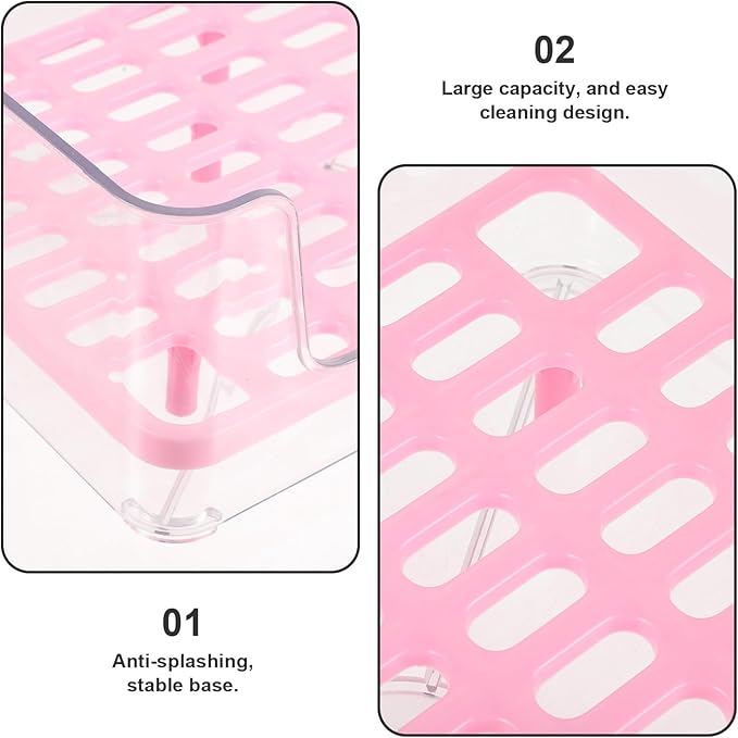 Alipis Acrylic Raised Cat Litter Box Medium with Anti-Splash Design, Puppy and Kitten Toilet Potty for Indoor Pet Housebreaking