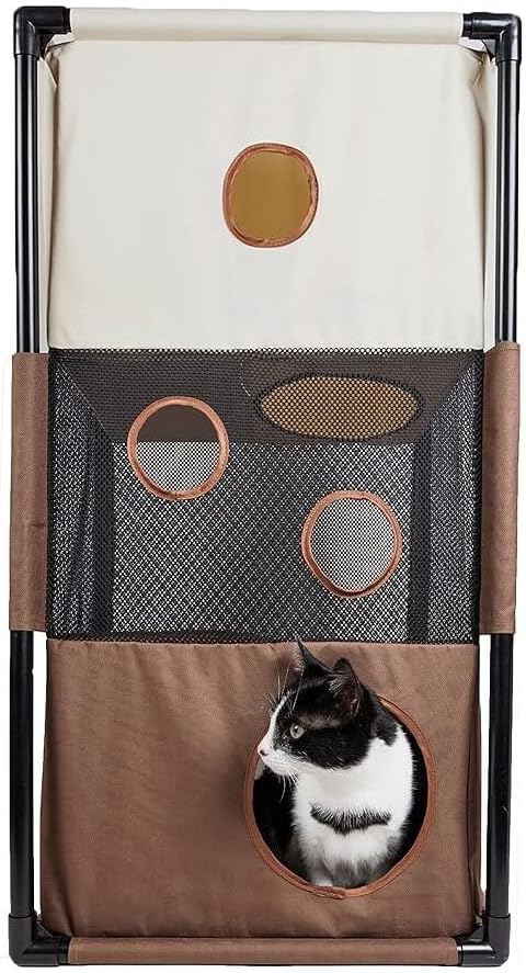 HomeStock Cat House Furniture Collapsible Travel Kitty Play House Soft Sturdy Foldable Cat Bed