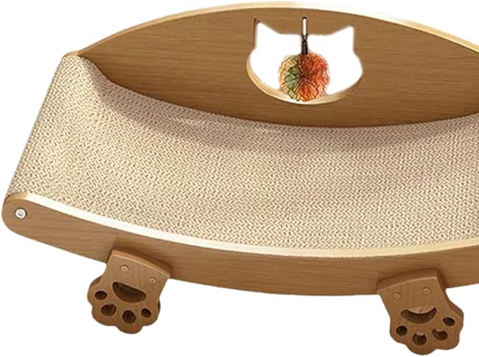 Sisal Cat Scratcher Bed for Indoor Cats Scratching Chair Prevents Furniture Damage Wear Resistant Scratch Pad for Sleeping, 60x32x24cm