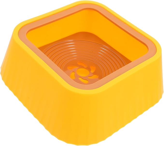 POPETPOP Innovative Floating Cat Dog Water Bowl No Spill Sturdy Plastic Dry-Mouth Cat Feeder Pet Accessory