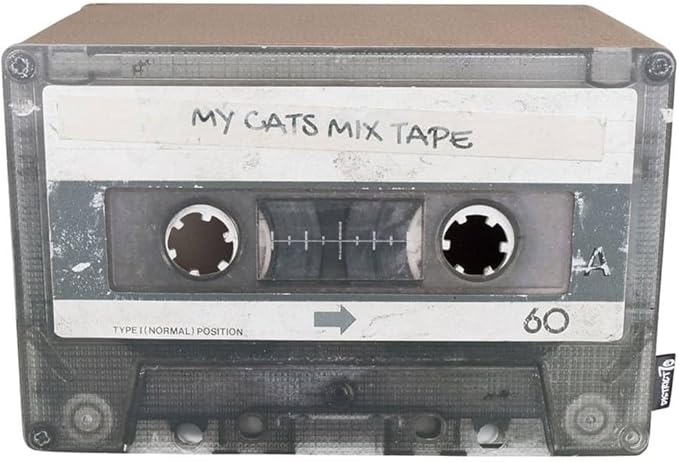 District 70 Mixtape Cardboard Cat Scratcher, Large (54 x 31 x 35 cm), Black