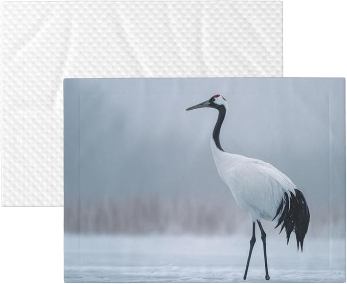 Cat Dog Blanket Japanese Crane Ultra Soft Warming Mat for Indoor Pet Beds Furniture 27.6 X 19.7inch