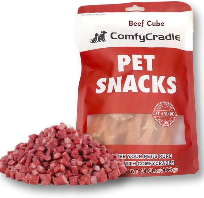 Beef Bites Dog Treats, Made with Real USA Sourced Beef, A Wholesome & Simple Limited Ingredient Soft Chew for Sensitive Stomachs, 14.11 Ounce