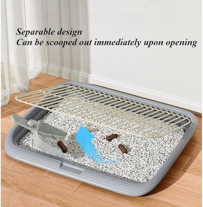 Dog Potty Tray Indoor Pet Pee Pad Holder for Small & Medium Dogs, Puppy Training Pad Holder, Pet Toilet Litter Box, Dog Bathroom Tray, Housebreaking Potty Supplies 17.72''LX12.99''WX1.97''H(Green)