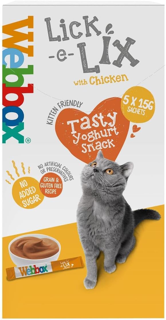 Webbox 5 Lick-E-Lix Chicken Cat Treats, 15g