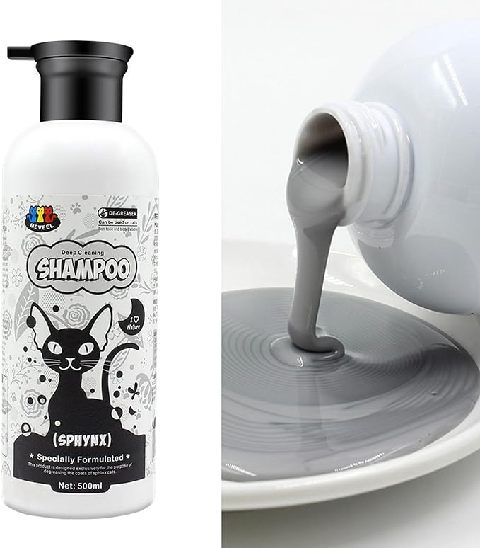 Kitten Shampoo Oil Control (500ml) for Sphinx Cats Oil Control Soothing Shampoo for Sphinx Hairless Cats Pet Supplies for Dogs