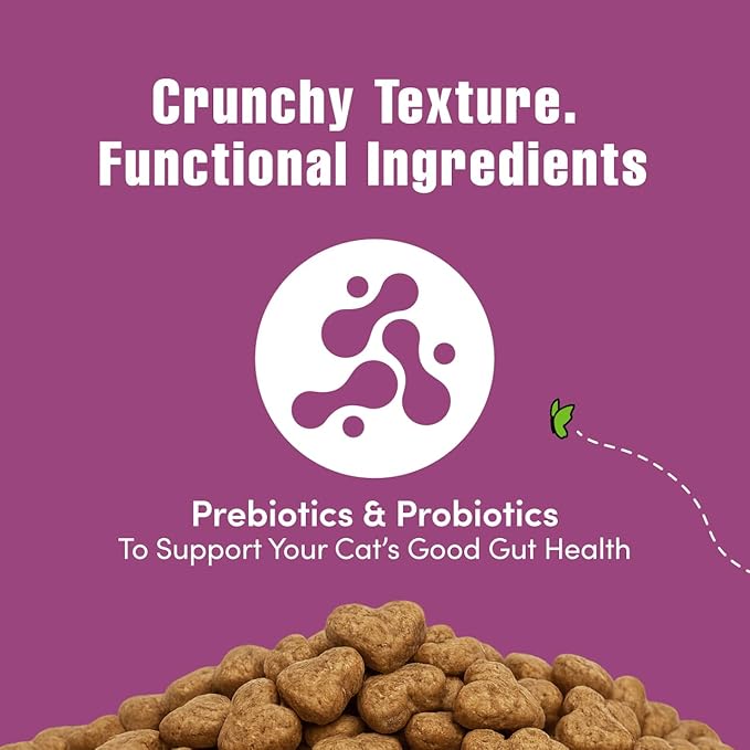 Get Naked Digestive Health Crunchy Cat Treats 2.5oz - Chicken Flavor, Grain-Free Cat Probiotics for Indoor Cats, Supports Healthy Digestion, Dental Health & Immunity, Made in The USA
