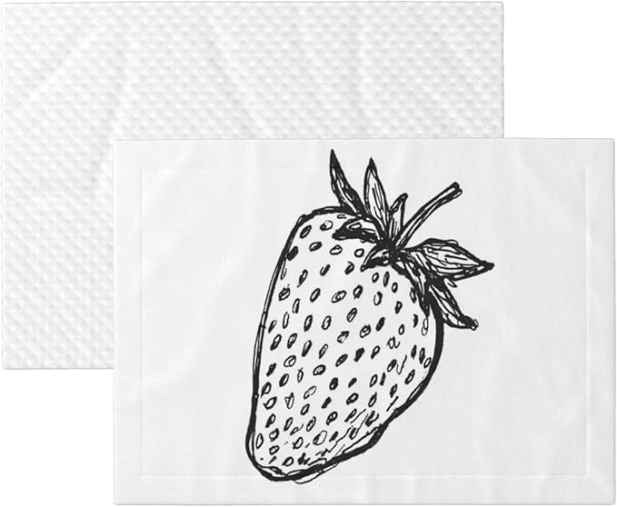 Cat Dog Blanket Hand-Drawn Strawberry Black Lines Abstract Ultra Soft Warming Mat for Indoor Pet Beds Furniture 27.6 X 19.7inch