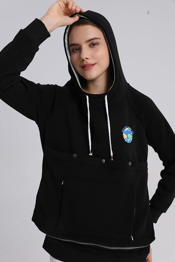 LINYUCHEN Cat Dog Carrier Hoodies – Puppy Kitten Carrying Sweatshirt Large Pet Pocket Pullover Top – Unisex Kangaroo Hoodies