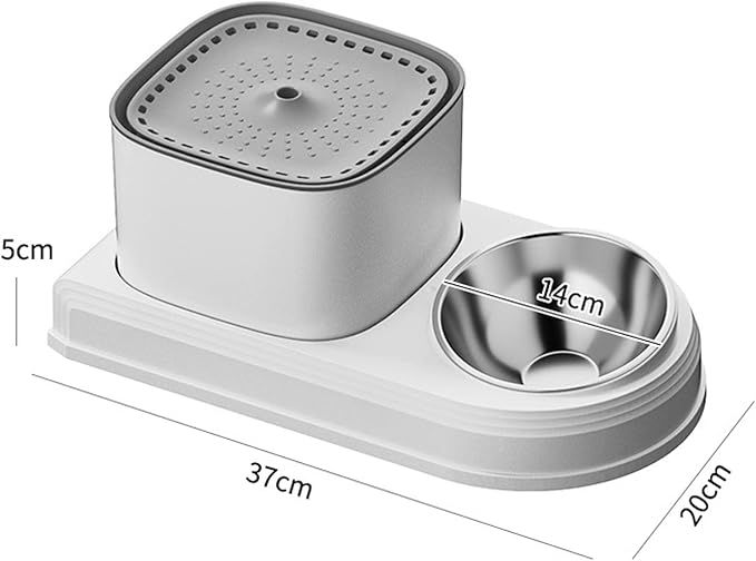 Cat Drinking Fountain & Food Bowl 3L/Automatic Pet Fountain Dog Water Fountain Ultra Quiet Pump LED Light for Dog, Cat Feeding & Watering Supplies