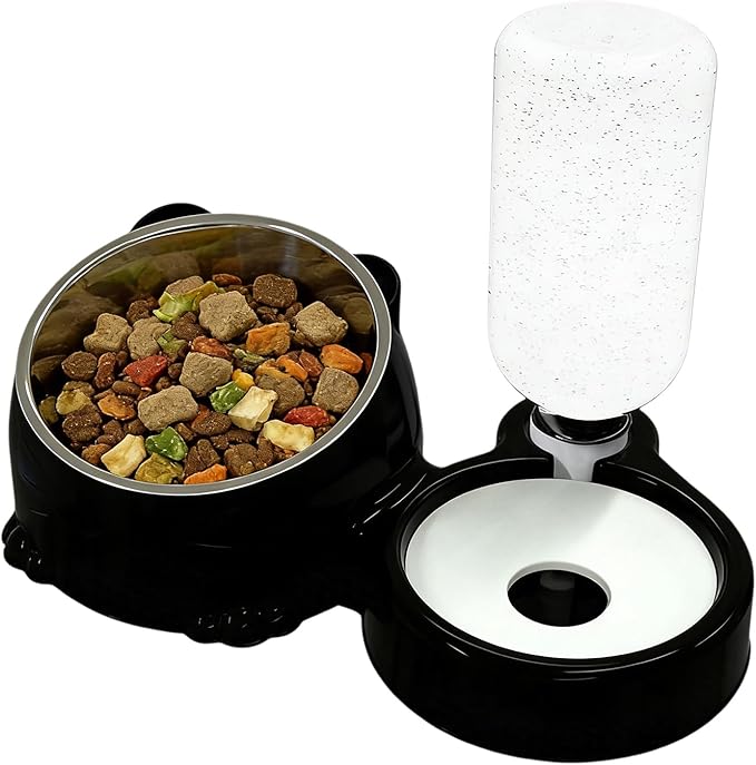 Cat Dishes for Food and Water | Food Grade Splash-Proof Feeding Dispenser - Cat Water Dish | for Daily Storage Puppy Drinking Watering Outdoor Travel Indoor Home