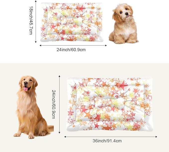 Celestial Pattern Dog Crate Pads Washable Dog Bed Mat Mat for Sofa Reusable Bed Non- Slip Bottom Furniture for Dogs Multi- Scenario Car Gift Printed Cat Pads 36× 24 Inch