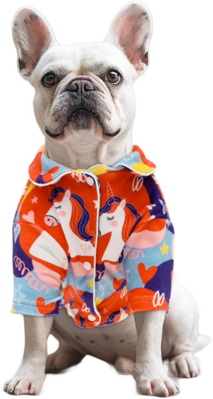 CuteBone Two-Leg Velvet Pet Pajamas Girl Dog Clothes - Soft, Cozy, and Stretchy Boy Pjs for Small, Medium Dogs and Cats Winter Sleepwear Apparel LTP17XL
