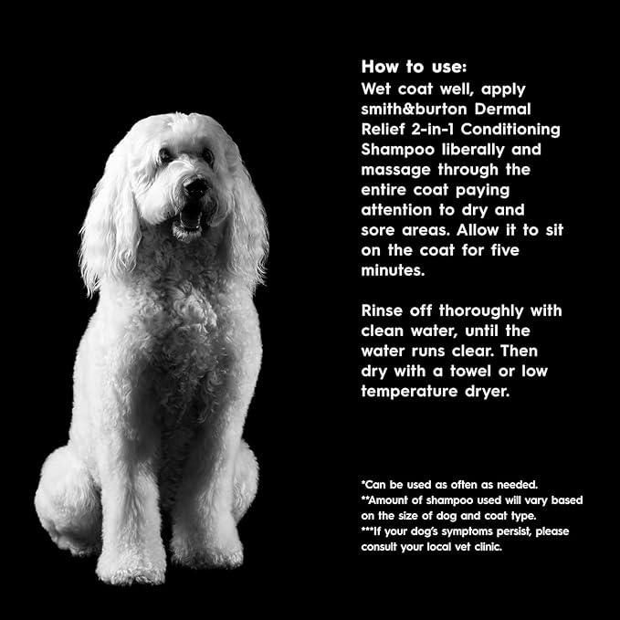 smith&burton Dermal Relief & Repair Care System for Dogs & Cats, Conditioning Shampoo, Topical Spray & Heal Balm for Allergies, Itching, Flaky, Dry, Irritated Skin, Fragrance-Free, Plant Based