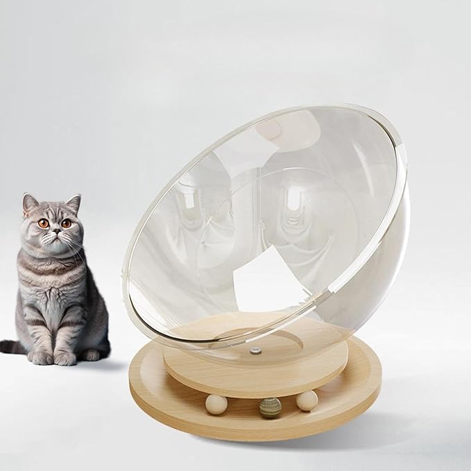 Space Capsule Cat Bed Pet Furniture Easy Cleaning Universal Small Pets Activity Centre Sleeping Nest Toy- Density Board L