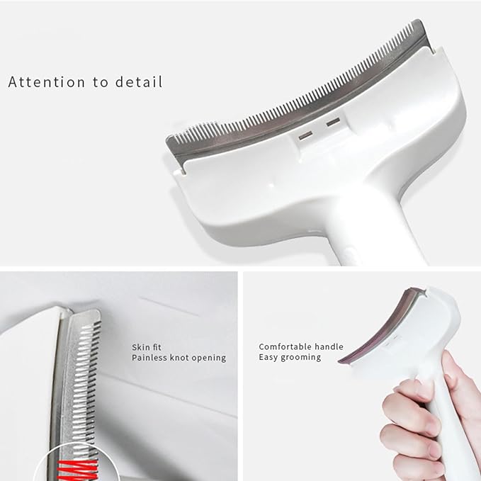 Professional Deshedding Comb for Dog Cats NonPulling Teeth Comfortable Grip Handle Removes Loose Undercoat Effectively Cats Hair Thinning Tool
