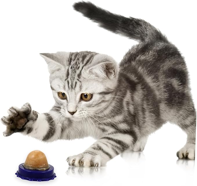 Yardwe 4pcs Cat Licking Nutrition Candy Catnip Energy Balls Healthy Snack for Cats Safe Delicious Treats for Happy Felines