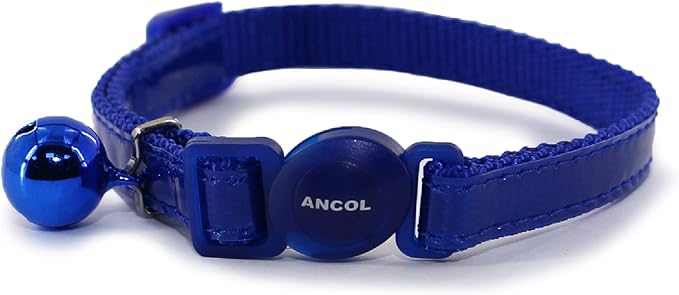 Ancol Gloss Reflective Cat Collar with Safety Buckle Blue