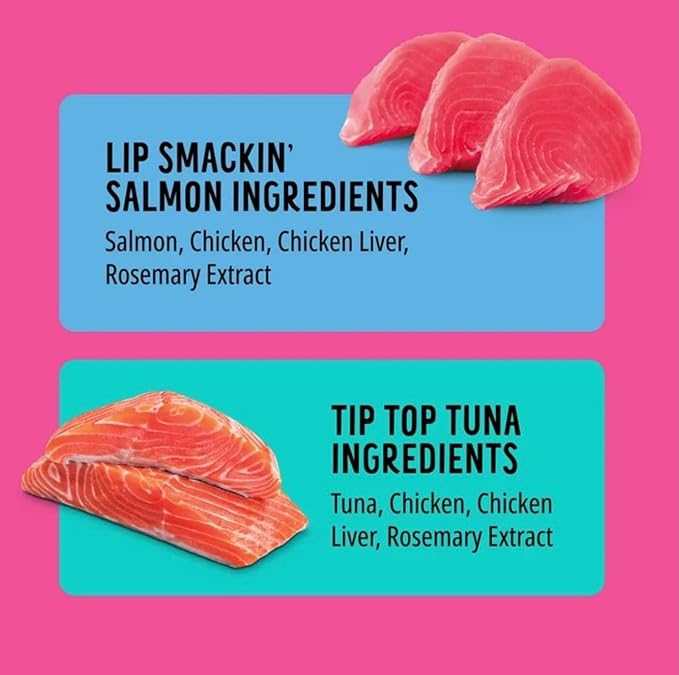 Bonkers Purrpops Freeze-Dried Cat Treats, 2-18 Pack Variety Bundle with Salmon & Tuna, Catnip & Chicken Flavors, Plus 2 Cat Pom Pom Balls Toy