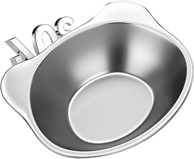 Elevated Cats Bowls Feeders Rustless Steel Bowl Stand with Weighted Base Feeding & Watering Pet Supply Rustless Steel Pet Bowl