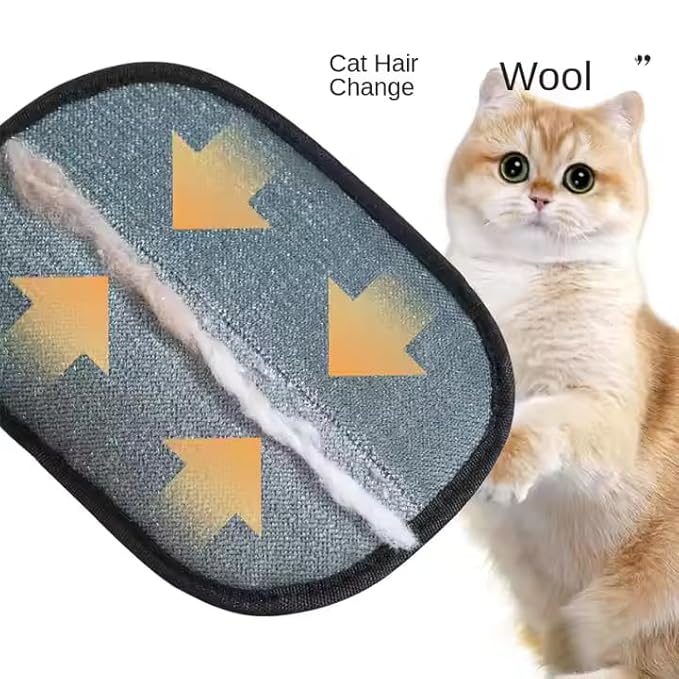 Pet Grooming Gloves 4 Pack (2 Blue & 2 Black) – Deshedding Brush Mitt for Dogs & Cats, Hair Remover, Bath Massage Glove, Reusable Pet Hair Remover for Shedding Fur