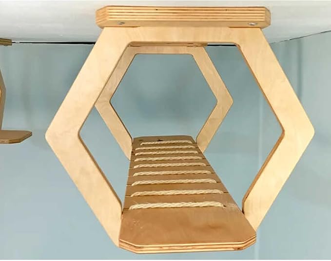 2Pcs Cat Bridge Shelves for Wall, Sky Corridor, Wooden Cat Wall Furniture, DIY Freedom Assembly