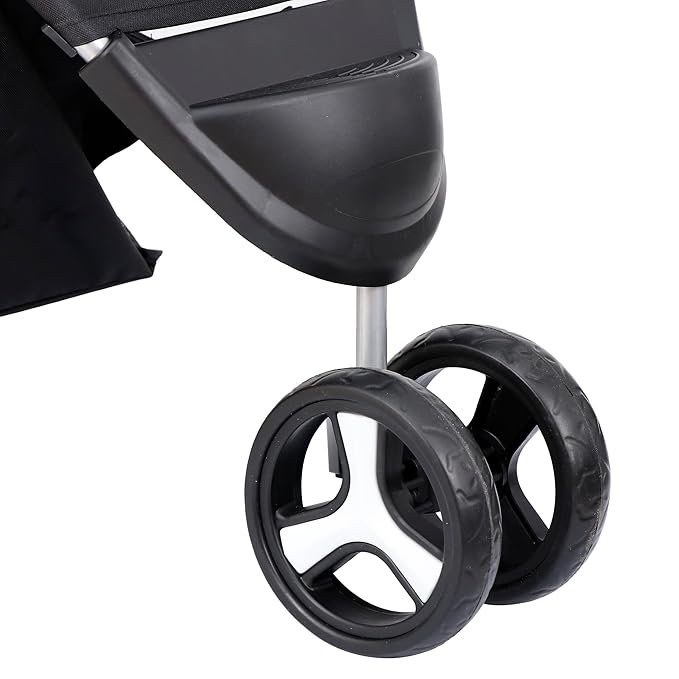 JungleA Foldable Pet Stroller for Cats Dogs,3 Wheel Pet Cage Jogger Cart for Small to Medium Pets,Lightweight & Portable & Durable Pet Stroller with Weather Cover, Storage Basket and Cup Holder
