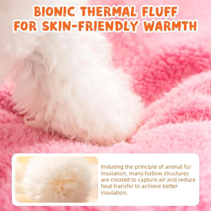 Calming Dog Cat Bed, Anti-Anxiety Donut Warming Cozy Soft Round Bed, Machine Washable, Fluffy Faux Fur Plush Cushion Bed for Small Medium Dogs and Cats 25.6 in