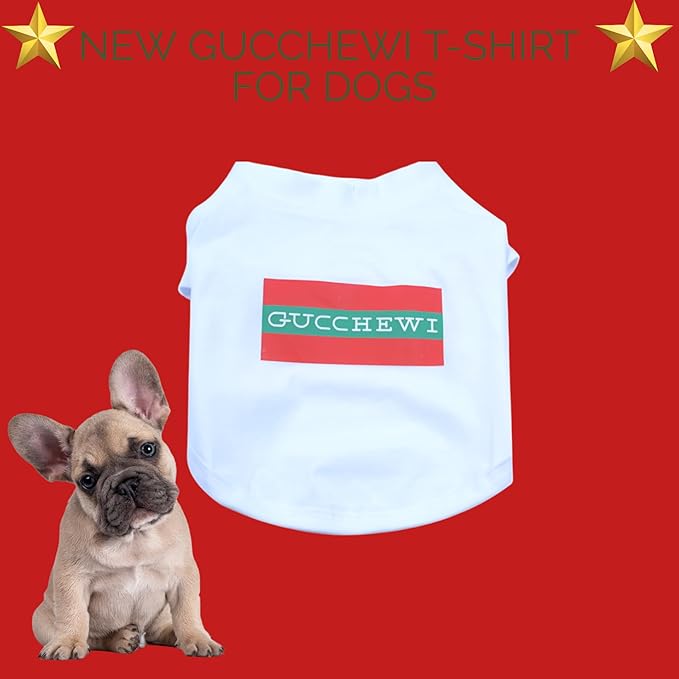 Luxury Designer Dog T Shirt – Cute Puppy Clothes for Small Dogs, Fashion Pet Tee Outfit for French Bulldogs & Chihuahuas, Everything Chic Dog Apparel