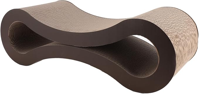 Cat Scratcher Lounge, Corrugated Cardboard Scratch Pad, Extra Thick Ergonomic Design 22.05x8.27x7.09in - Protects Furniture, Reversible Durable Construction, Comfortable Bed for (Coffee)