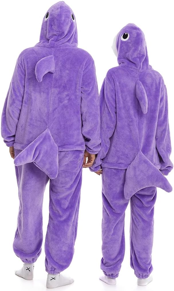 HSCTEK Fuzzy Teddy Fleece Adult Onesies Pajamas - Teen Long Sleeve Zip Up Hooded Blanket Sleep - One Piece Costume