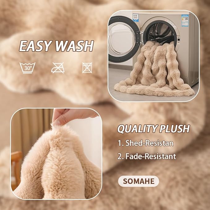 SOMAHE Cat Blanket, Reversible Sherpa & Bubble Fleece Pet Throw, Ultra-Soft Plush for Indoor Cats, Machine Washable, Anti-Static, Warm & Cozy, 22"×18" Inch Coffee