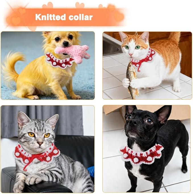 Small Dog Cat Bib Collar Pet Scarf Bib Small Dog Wedding Christmas Holiday Bandana Cats Birthday Party Outfit Cat Dress Up Accessories Tiny Dogs Neck Decoration Cats Saliva Towel Costume for Dogs Pet