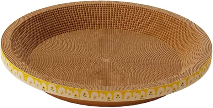 Cat Scratch Pad Cat Scratcher Bowl Nest Corrugated Sleeping Mat Furniture Protection Grinding Claw Cardboard Bed Suitable for Indoor Cats Rest Play Re, 40cmx10cm