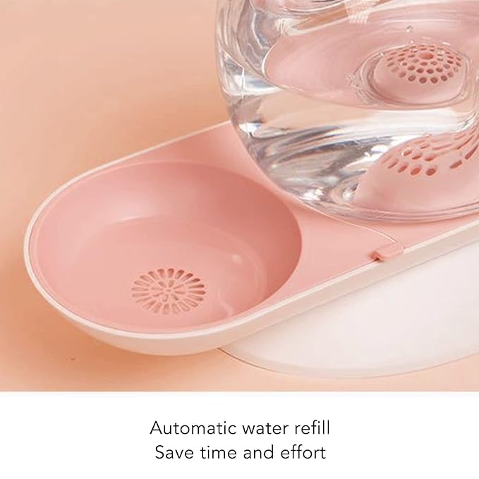 Pet Water Dispenser Snail Shape Automatic Water Drinking Fountain 2.8L Large Capacity for Dogs and Cats (Pink)