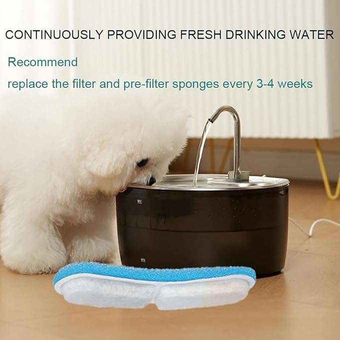 SelfCleaning Cats Water Bowl with Stainless Steel Spouts Automatic Water Flows Systems for Multiple Pet Watering Supply Large Capacity Pet Drinking Bowl