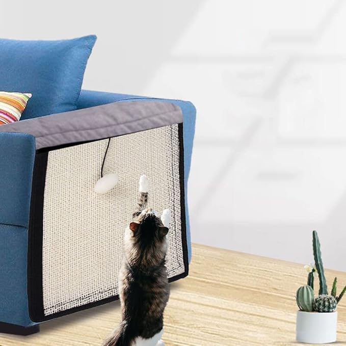 Cat Scratch Pad Sofa Couch Furniture Couch Protector Natural Sisal Cat Scratching Mat Couch Cover Protection for Indoor Cats Grinding Claws Nails Cat Furniture Protector for Couch Carpets Sofas