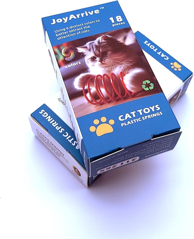 9 Colors Cat Spring Toy, Colorful Springs Self-Play Cat Toys for Indoor Cats,Interactive Cat Toy, Cat Kittens Spiral Coil Springs for Swatting,Biting,Hunting,Pouncing 9PCS