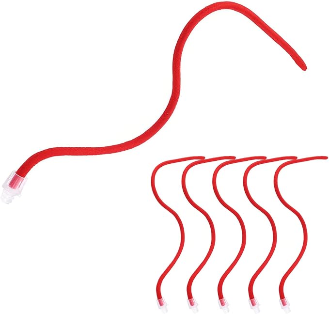 6 Pcs Red Cotton Thread Interactive Cat Toy Ball Replacement Ropes, Tail Accessories for Kitten Rolling Balls - Playtime, Exercise & Daily Fun