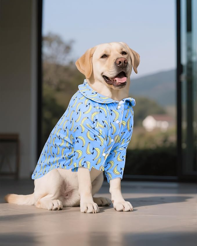 CuteBone Two-Leg Velvet Pet Pajamas Girl Dog Clothes - Soft, Cozy, and Stretchy Boy Pjs for Medium, Large Dogs and Cats Winter Sleepwear Apparel LTP03-4XL