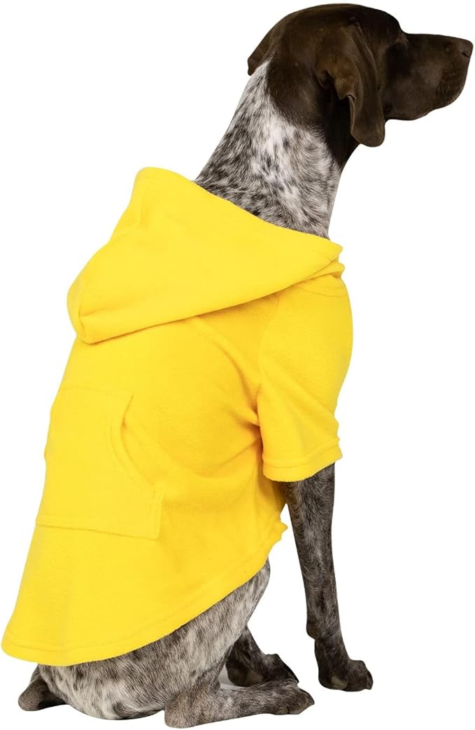 Pet Pjs - Lemon Yellow Pet Pjs Fleece Hoodie Sweaters - XSmall (Fits Up to 10 lbs) - Pet - XSmall (Fits Up to 10 lbs)