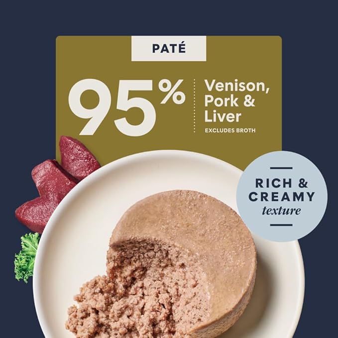 Instinct Pate Entrees, Wet Canned Cat Food, Grain-Free - Real Venison, 5.5 oz. Cans (Pack of 12)