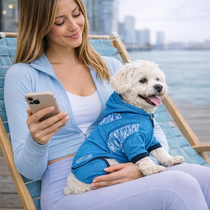 Pet Life ® Active Pawsterity Mediumweight 4-Way-Stretch and Quick Dry Yoga Fitness Year-Round Hooded Tracksuit Dog Sweater