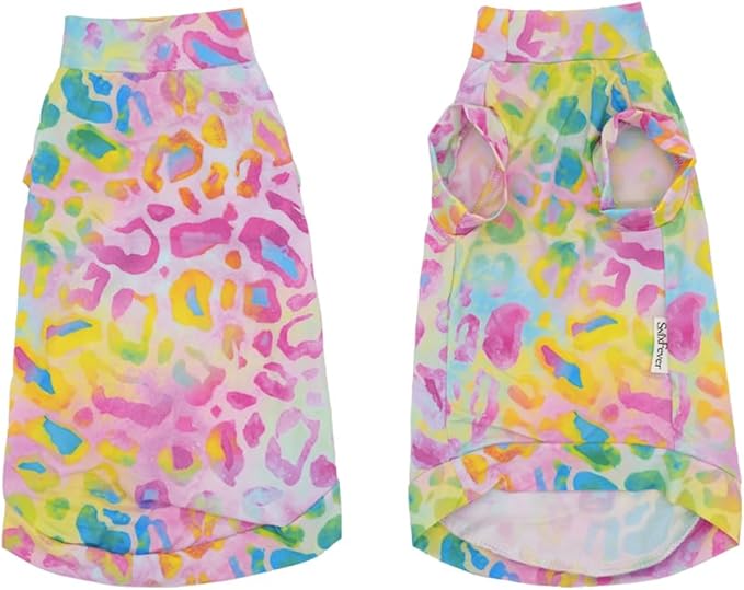 Sphynx Cat Cooling Shirt for Summer, Quick Dry Shirt Breathable UPF 50+ Shirt for Cats & Small Dogs Apparel, Summer Vest for Cats (Tie-Dye, Medium(3.5-5.5lbs))