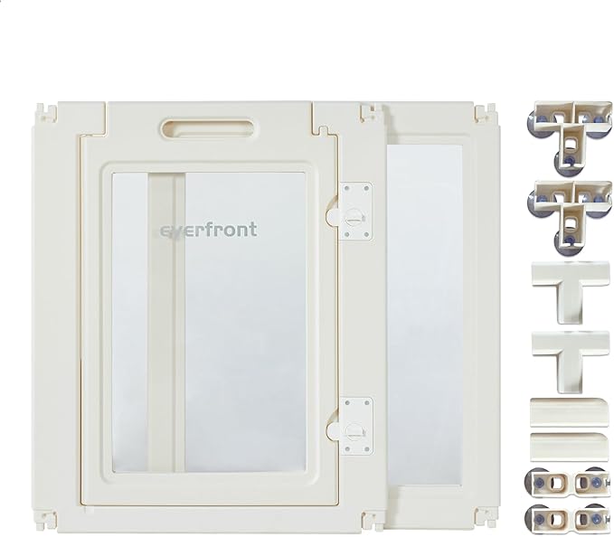 30" H Extension Kit 1 Gate + 1 Panel, T-Buckles for Compartment, Expandable Clear Dog Play Pen Acrylic Dog Playpen Indoor,for Puppy Cat Bunny Small & Medium Dogs