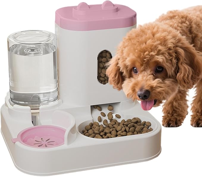 Automatic Feeder,2-in-1 Smart Drinking Food Dispenser - Cat Food Dispenser | for Outdoor Indoor Animal Kitten Puppy Feeding Watering Wet Dry
