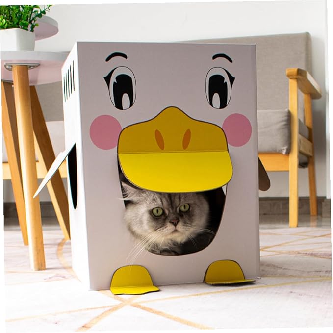 NUOBESTY Cardboard Cat Scratcher Pad Double Cat Bed Corrugated Sturdy Scratcher Protect Furniture and Promote Exercise