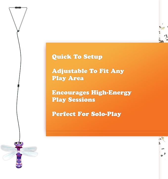 Meowijuana Jump 'n' Jamb Door Hanging Cat Toy | Dragonfly | Refillable Interactive Catnip Toy | Promotes Play and Cat Health | Includes Potent Catnip Grown in North America